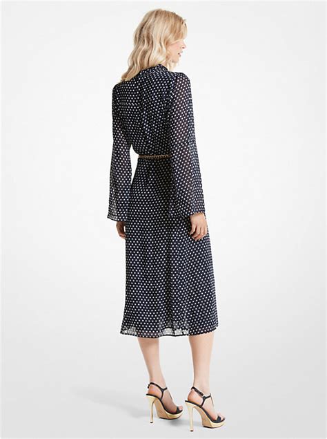 dillards michael kors polka dot dresses|Polka Dot Georgette Wrap Dress .